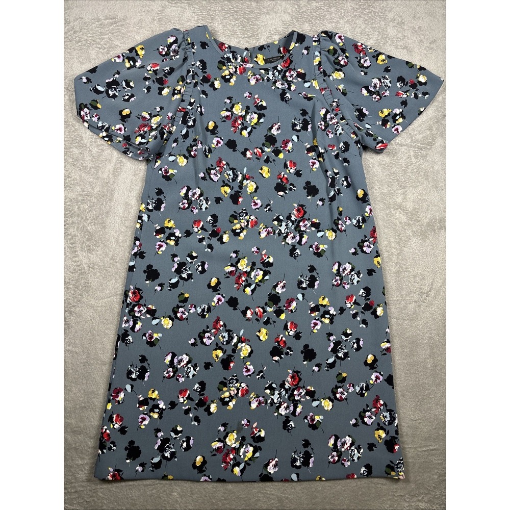 Ann Taylor Women's Floral Ruffle Flowy Short Sleeve Dress Size 4P